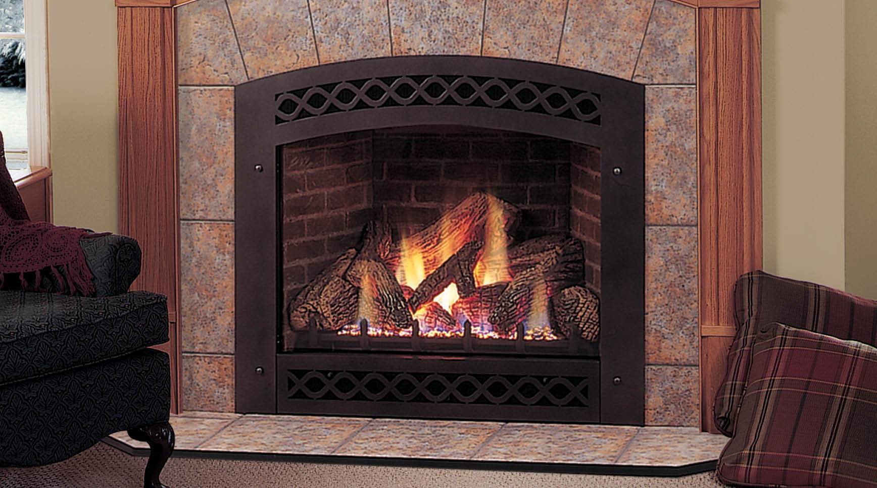 Mendota DXV45 Deep Timber 4 Gas Fireplace - Kidd Fireplace